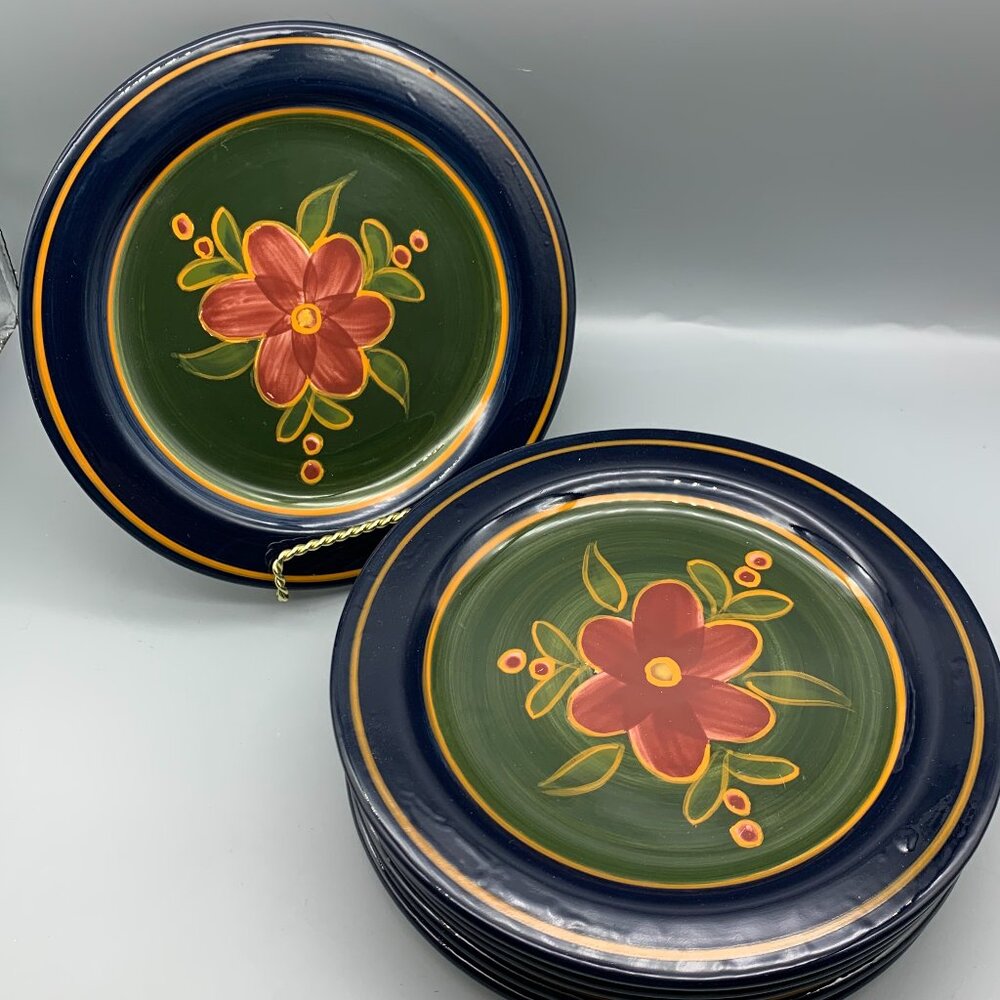 Set of 4 Heartwood Creek by Jim Shore 2002 Salad Plates